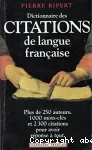 Dictionnaire des citations de la langue française