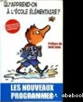 Qu'apprend-on à l'école élémentaire ?